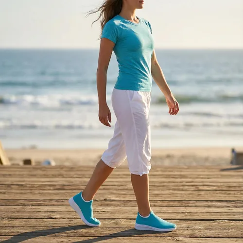 Vista 7 de vibdiv Zapatos sin cordones para mujer, tenis para caminar, trotar, yoga, casual, ligeros, para interiores y exteriores