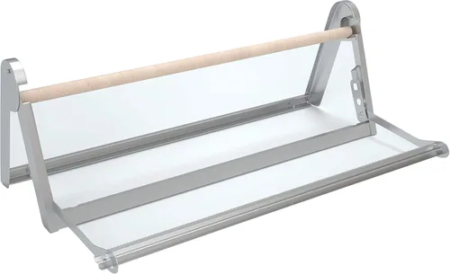 Vista 3 de HFS (R) Portarrollos de papel kraft para carnicero, cortador dispensador de acero al carbono de 18 pulgadas, montado en la pared o mesa con barra