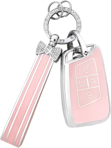 Vista 19 de PIFOOG Funda para llavero Mercedes, 3 botones, color rosa, TPU brillante, accesorios para llaves de automóvil, funda protectora para Mercedes Benz
