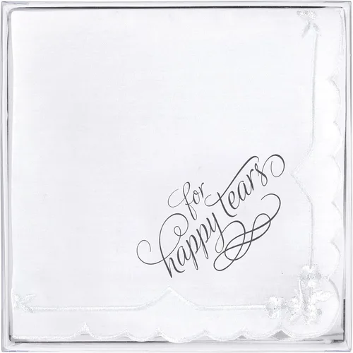 Vista 2 de Lillian Rosepañuelo de 7 pulgadas para papá, Genérico, 12", Blanco