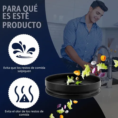 Vista 3 de Protectores contra salpicaduras de basura de 3 3/8 pulgadas, repuesto QCB-AM para la serie InSinkErator Evolution, tapones de drenaje de cuello