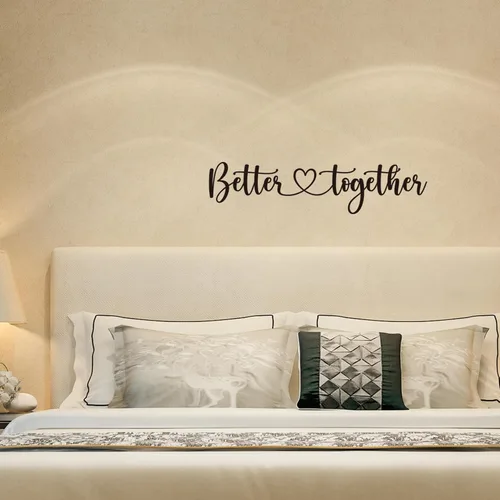 Vista 2 de Calcomanías de vinilo para pared con citas inspiradoras para dormitorio, decoración del hogar