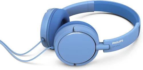 Vista 5 de PHILIPS K2019 - Audífonos ligeros con cable para niños, micrófono integrado, volumen seguro limitado, plegable y duradero, color azul