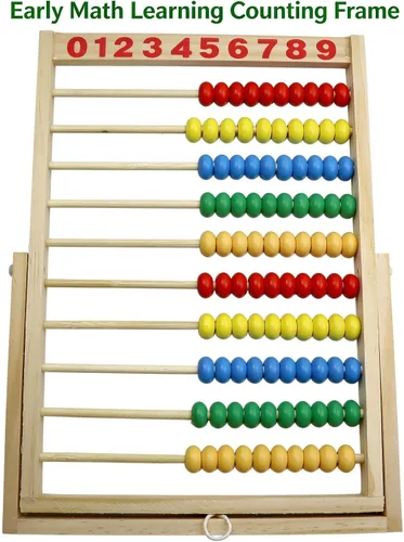 Vista 12 de MAGIKON Marco de números de madera para contar, ábaco de 10 filas para niños que aprenden matemáticas (11-1/2 pulgadas)