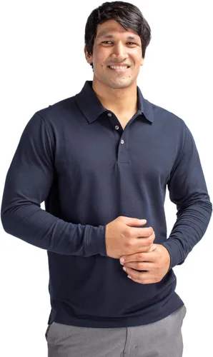 Vista 4 de Cutter & Buck Polo Advantage de manga larga para hombre 35+UPF
