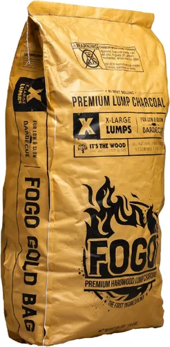 Vista 2 de Fogo Lump carbón vegetal de madera., Negro