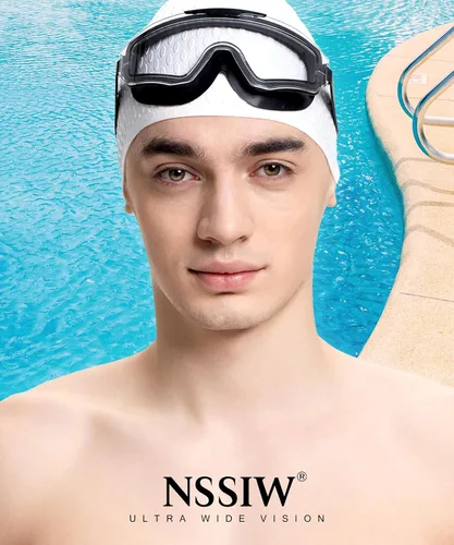 Vista 3 de NSSIW Gafas de natación para adultos, para natación, sin fugas, con protección UV400, antivaho y amplia visión para hombres y mujeres, paquete de 3