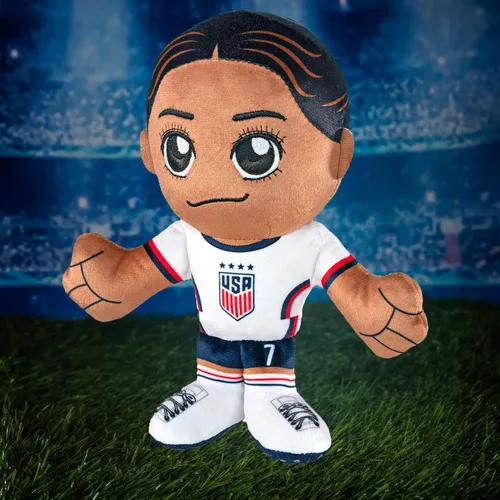 Vista 6 de Bleacher Creatures Alyssa Thompson - Peluche de fútbol americano femenino de 8 pulgadas Kuricha – Superestrella de fútbol inspirada en Chibi suave