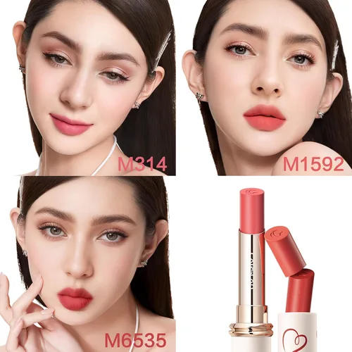 Vista 5 de CARSLAN Juego de lápices labiales mate para el día de San Valentín para uso diario