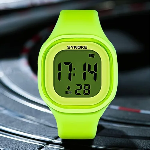 Vista 2 de Gosasa Reloj luminoso impermeable masculino y femenino del silicón del electrón los 164.0 ft de los relojes LED de los deportes de Digitaces