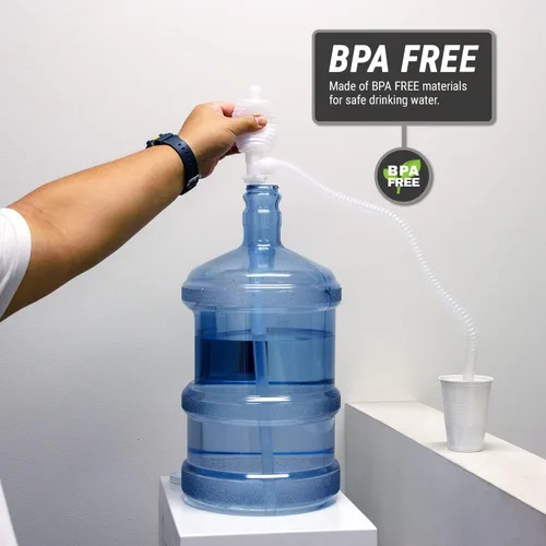 Vista 3 de TERA PUMP - Bomba manual TRDPF24, bomba de agua potable, transferencia rápida (1.8 GPM) Tubo de admisión flexible y recto ajustable