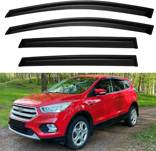 Vista 19 de Visores para ventanas y protectores contra la lluvia para Ford F150 de cabina estándar 1980-1996, Deflectores de viento y protectores para ventanas