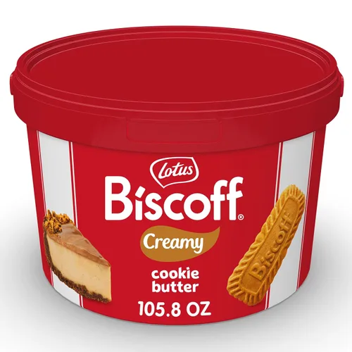 Vista 12 de Lotus Biscoff - Mantequilla de galleta para untar, cremosa, no transgénica, vegana Sweet spread dip with breadsticks – vegan, no added colours or