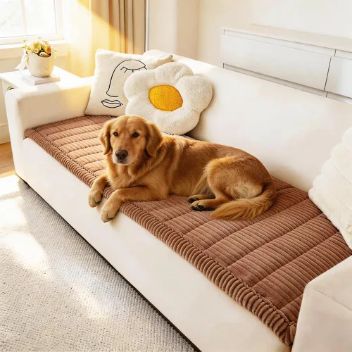 Vista 9 de Awjcsv Funda para Sofá para Perros Lavable, Fundas de Sofá Peludas para Mascotas para Sofá de 3 Cojines, Funda Antideslizante para Sofá