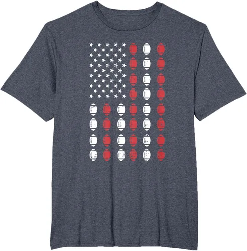 Vista 54 de Camiseta patriótica de jugador atleta del 4 de julio de fútbol americano, Negro
