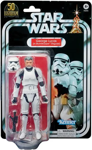 Vista 3 de STAR WARS The Black Series George Lucas (con disfraz de Stormtrooper) Figura de juguete de 6 pulgadas a escala Lucasfilm del 50 aniversario, juguete