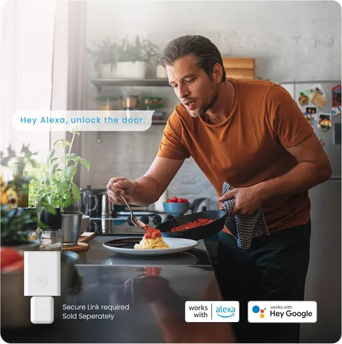 Vista 6 de Lockly Smart Lock modelo 7S, cerradura de puerta inteligente Bluetooth, entrada sin llave con teclado digital PIN Genie®, cerrojo de bloqueo