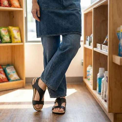 Vista 3 de Athlefit - Sandalias ortopédicas para mujer, sandalias de playa cómodas con soporte ortopédico para el arco del pie
