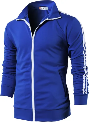 Vista 16 de H2H - Chaqueta deportiva ligera ajustada con cremallera para hombre Cmoja0103-negro