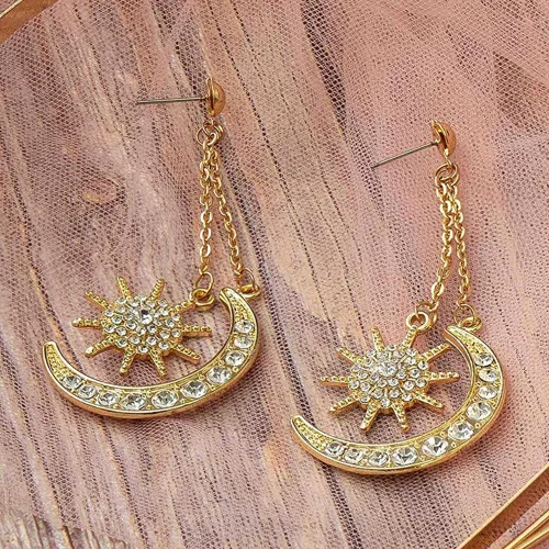 Vista 4 de Aretes de diadema de corona de halo de oro celestial para mujer, disfraces, bodas, carnaval, Halloween, fiesta de cosplay