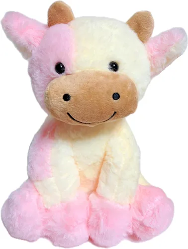 Vista 4 de BSVOME Vaca de peluche de 9 pulgadas de peluche suave y lindo, muñeca de vaca para niños y niñas