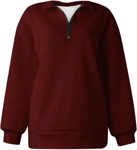 Vista 4 de DOLKFU Sudadera de gran tamaño con capucha para mujer, sudadera con capucha de manga larga para invierno, Y2K Ouffits