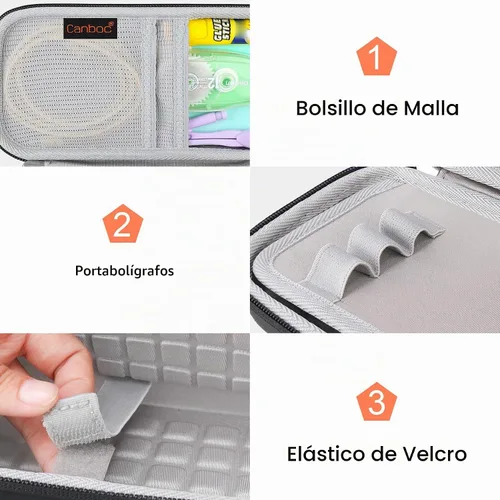 Vista 5 de Canboc Estuche para calculadora gráfica para Texas Instruments Ti-84 Plus CE/Ti-84 Plus/TI-83 Plus Calculadora gráfica a color, Bolsa de malla