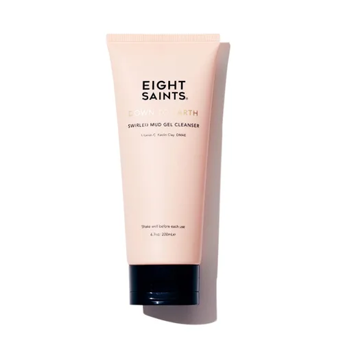 Vista 3 de Eight Saints Down To Earth Mud Gel Limpiador Facial, Natural y Orgánico, Limpiador Facial Diario Suave y Efectivo Antienvejecimiento, Removedor