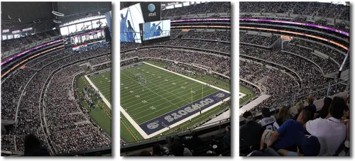 Vista 16 de TUMOVO MetLife Stadium - Decoración de pared de Nueva York, 3 piezas, lienzo, arte de pared para decoración del hogar, juegos de fútbol americano