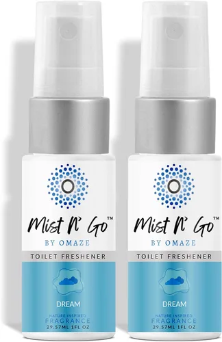 Vista 48 de Mist N' Go by Omaze - Aerosol de Baño de Viaje para Inodoro Eliminador de Olores - Aerosol de Inodoro de Viaje para Ambientador de Aire de Baño