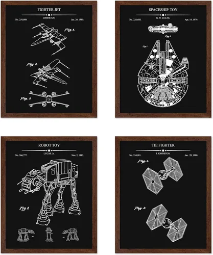 Vista 41 de Poster Master Póster de juguete de construcción de 2 piezas, estampado de patente de bloques de construcción, arte de minifigura, diseño