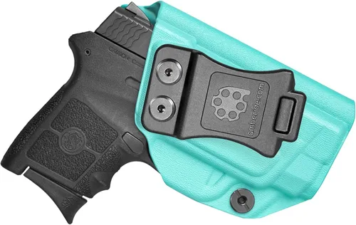 Vista 15 de Amberide IWB Kydex Holster for Smith & Wesson Bodyguard 380 Auto, Concealed Carry, No Optic/No Laser, Adjustable Cant, Posi-Click Retention, Made in
