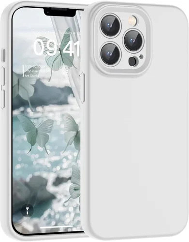Vista 97 de SUPFINE - Funda diseñada para iPhone 12, silicona líquida premium con [forro de microfibra suave antiarañazos][protección de cámara mejorada], funda