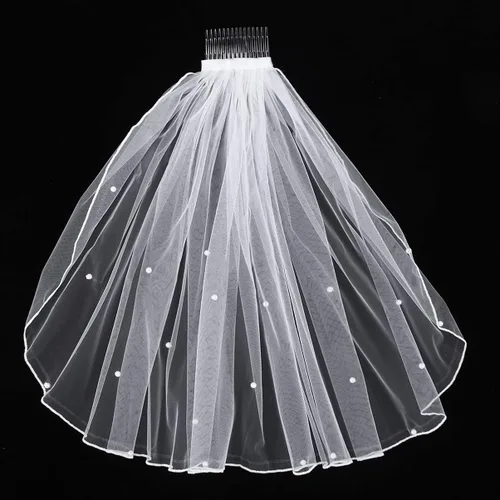 Vista 4 de Abaodam velos para novias velo de novia blanco disfraz de novia cadáver mujeres vale decoraciones el -Velo de novia Catedral Capilla corto elegante