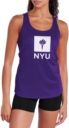 Vista 224 de Camiseta deportiva sin mangas oficial de NCAA Collegiate para mujer, con espalda cruzada, colección con logotipo primario
