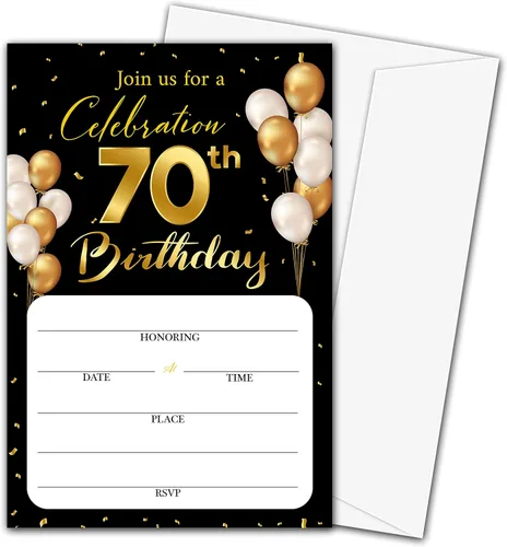 Vista 9 de Tarjetas de invitación de cumpleaños número 18 con sobres, tarjetas de invitación de fiesta de cumpleaños en blanco, para hombres, mujeres, jóvenes