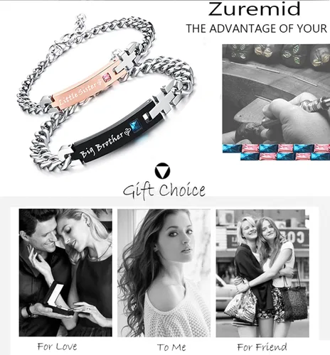 Vista 38 de Regalo para enamorado, para él y ella, pulseras grabadas personalizadas para parejas, para mujeres y hombres, juego a juego, regalo de aniversario