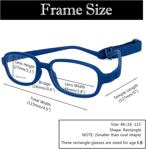 Vista 39 de AQWANO Children Optical Glasses Frame tr90 Flexible Bendable One-piece Safe Eyeglasses Girls Boy