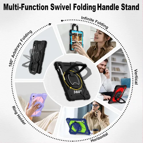 Vista 7 de WESOROL Funda para Samsung Galaxy Tab S10 Lite/S10 FE/S9 FE/S9 10.9/11 pulgadas (2025/2023), Funda para Tableta Galaxy Tab S9 a prueba de golpes