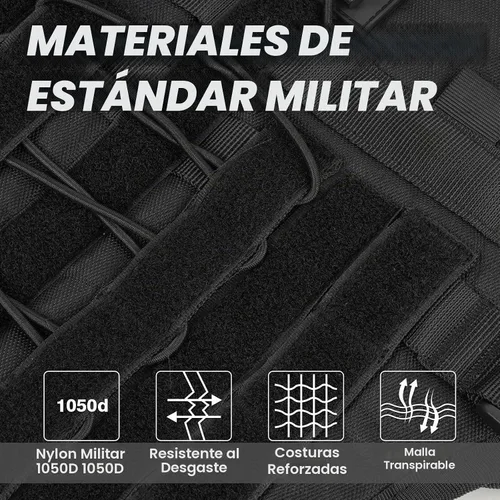 Vista 2 de Arnés táctico sin tirones para perro, tamaño pequeño, chaleco para perro de servicio, S, negro Arnés táctico y correa para perro, arnés ajustable
