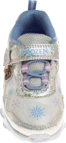 Vista 4 de Disney Zapatillas de deporte Frozen para niñas, sin cordones, con luz, para correr (bebéniña pequeña), Púrpura tornasol