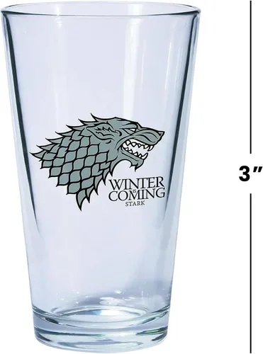 Vista 5 de Dark Horse Juego de vasos de pinta de juego de tronos: Stark y Baratheon