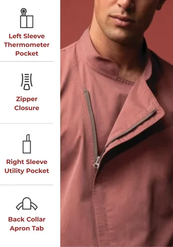 Vista 4 de Chef Works Springfield - Abrigo de chef para hombre