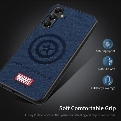 Vista 4 de IRON SPIDER Funda para Galaxy A05S 5G, con personaje de superhéroe Samsung A05S - Funda de piel color azul capitán