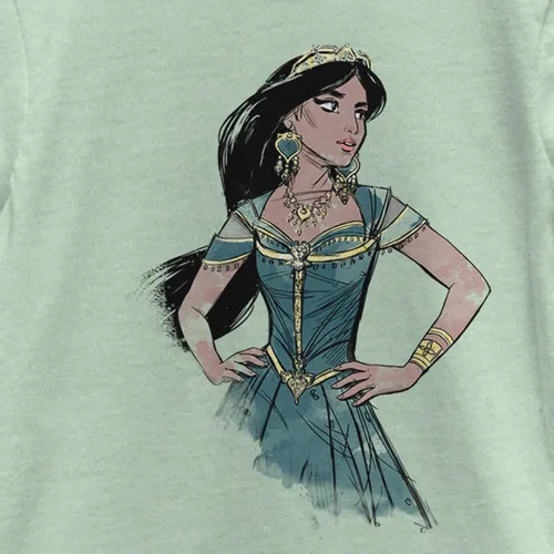 Vista 2 de Disney Camiseta Jasmine Sketch para niña