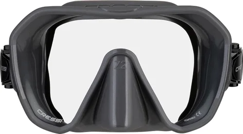 Vista 10 de Cressi Máscara de buceo sin marco para adultos - Lente mono de visión ancha - bajo volumen interno - Silicona suave pura - Z2: diseñado en Italia