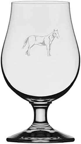 Vista 8 de Abaco Barb Body Horse - Vaso de cerveza Iona grabado (13.25 onzas)