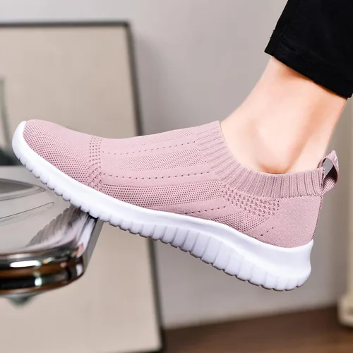 Vista 6 de Konhill - Zapato deportivo para caminar, ligero, deportivo, informal, para gimnasio, sin cordones, para mujer