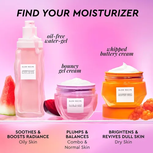 Vista 6 de Glow Recipe Pink Juice - Gel Hidratante Facial de Agua para mujeres, hombres y adolescentes, tamaño de viaje, ácido hialurónico hidratante