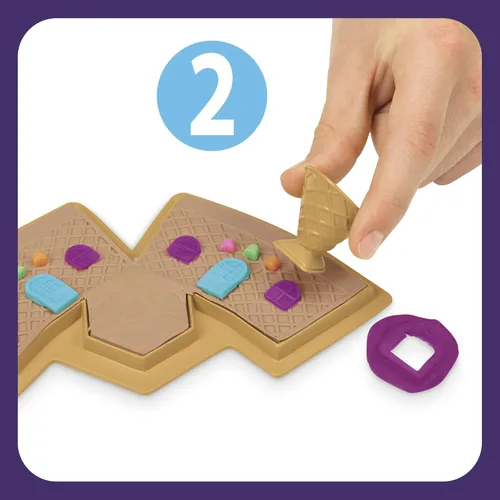Vista 4 de Play-Doh Builder - Kit de construcción de juguete para helado para niños de 5 años en adelante con 8 latas de compuesto de modelado no tóxico, fácil